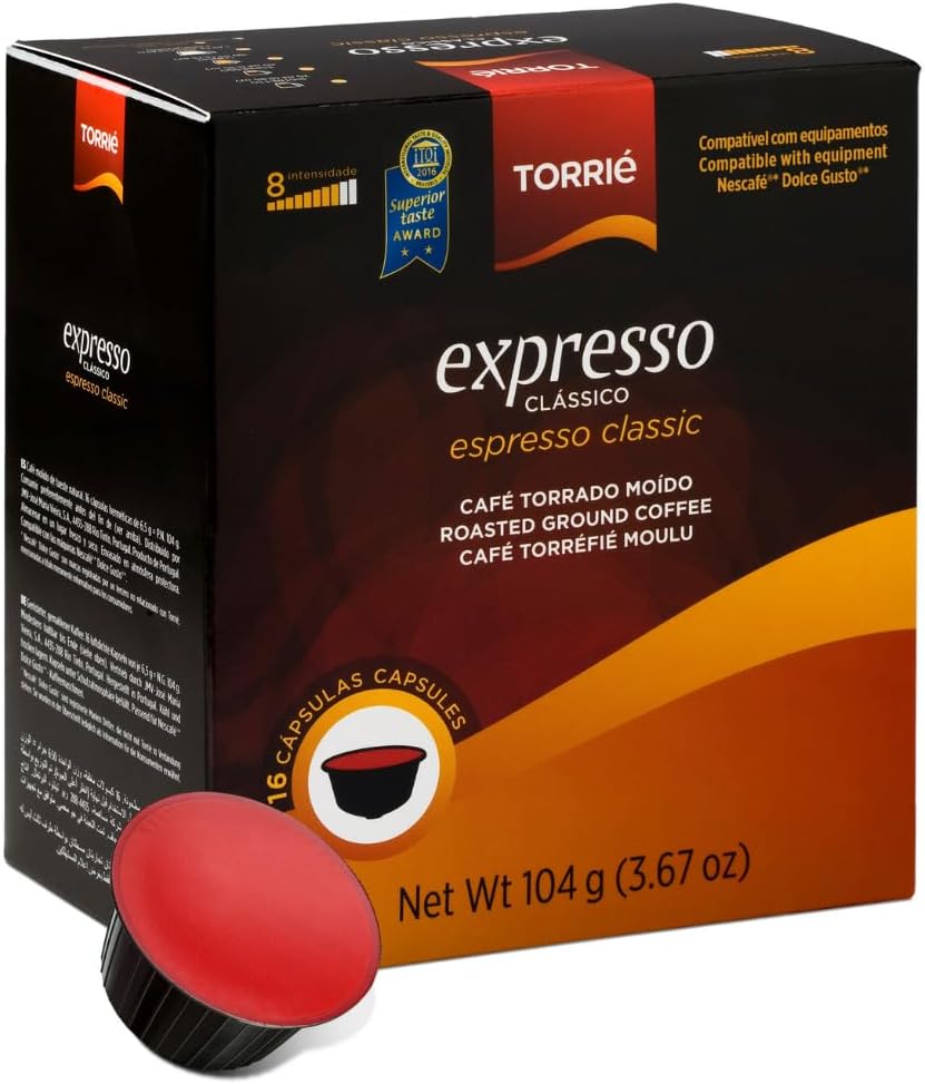 Detalle de Torrié Expresso Classico Coffee Pods Compatible with Dolce Gusto – Premium Espresso Capsules