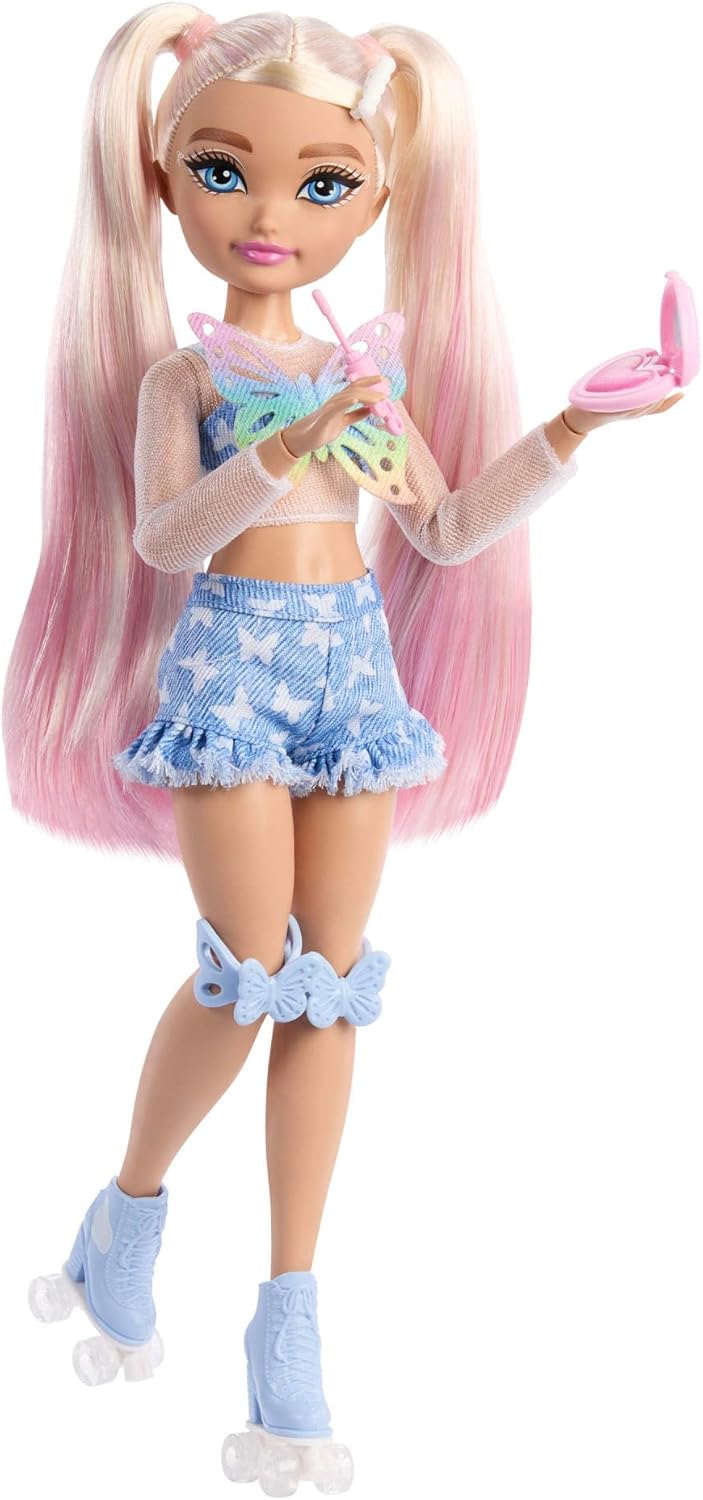 Thumbnail 3 de Barbie Dream Besties Malibu : poupée articulée avec rollers et accessoires maquillage