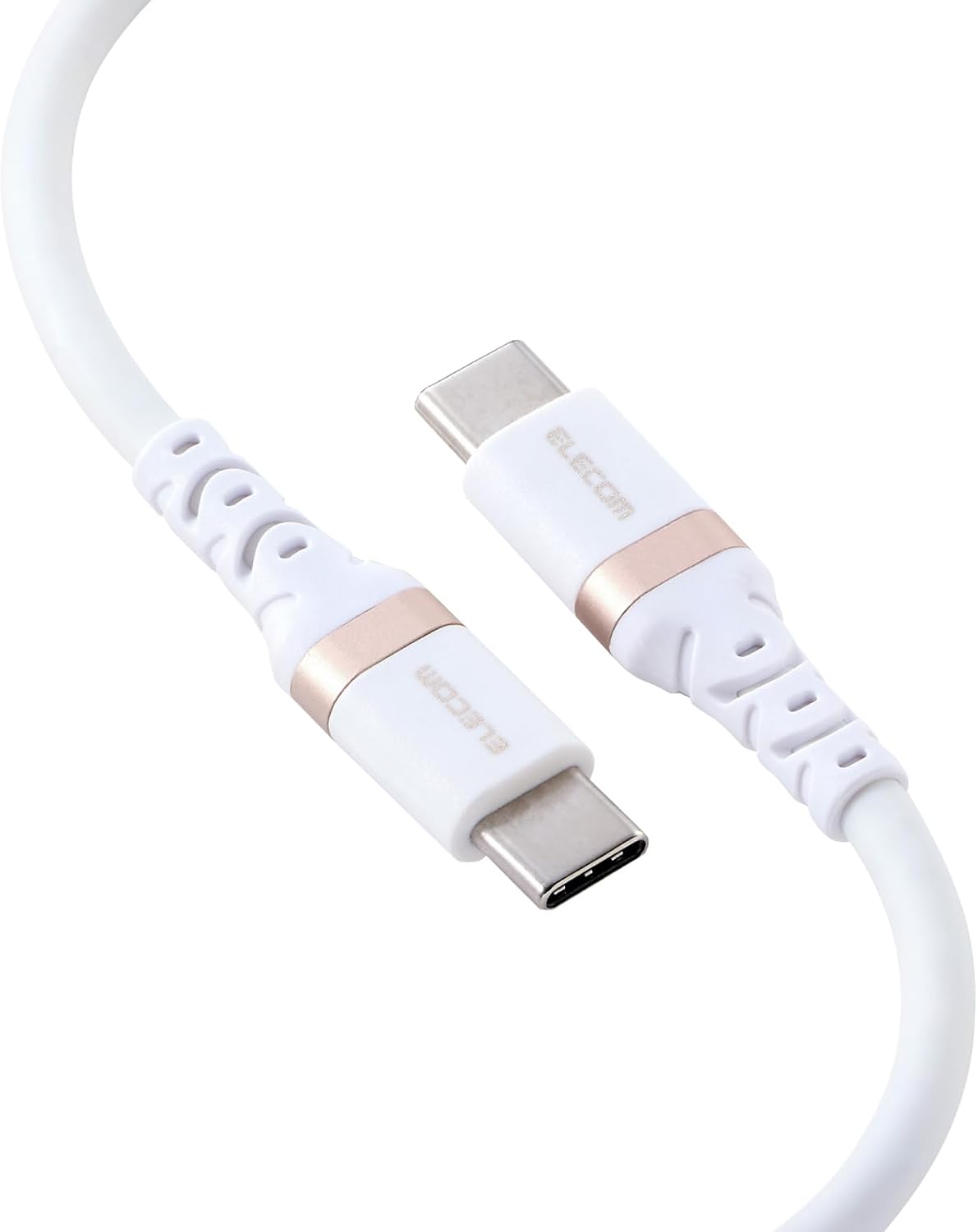 Detalle de エレコム MPA-CCECPSS20WH USB Type-Cケーブル 2m・240W PD対応・シリコン素材