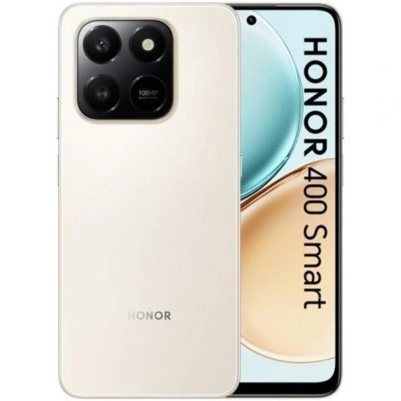 Detalle de HONOR 400 Smart 4G 8GB 256GB 6.77" Dorado: autonomía, pantalla y resistencia para uso profesional