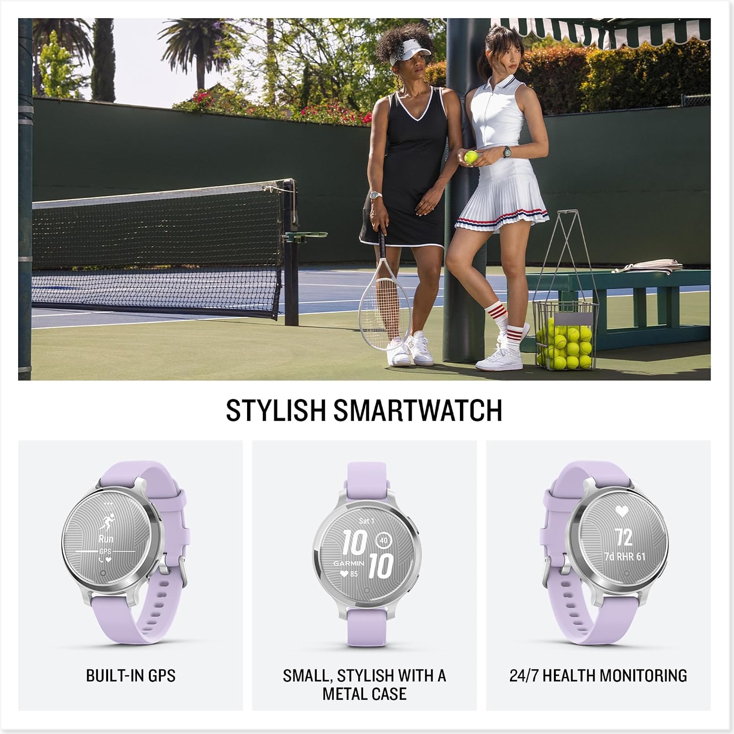 Detalle 2 de Garmin Renewed Lily 2 Active GPS 35mm Smartwatch – Cream Gold (Renewed)