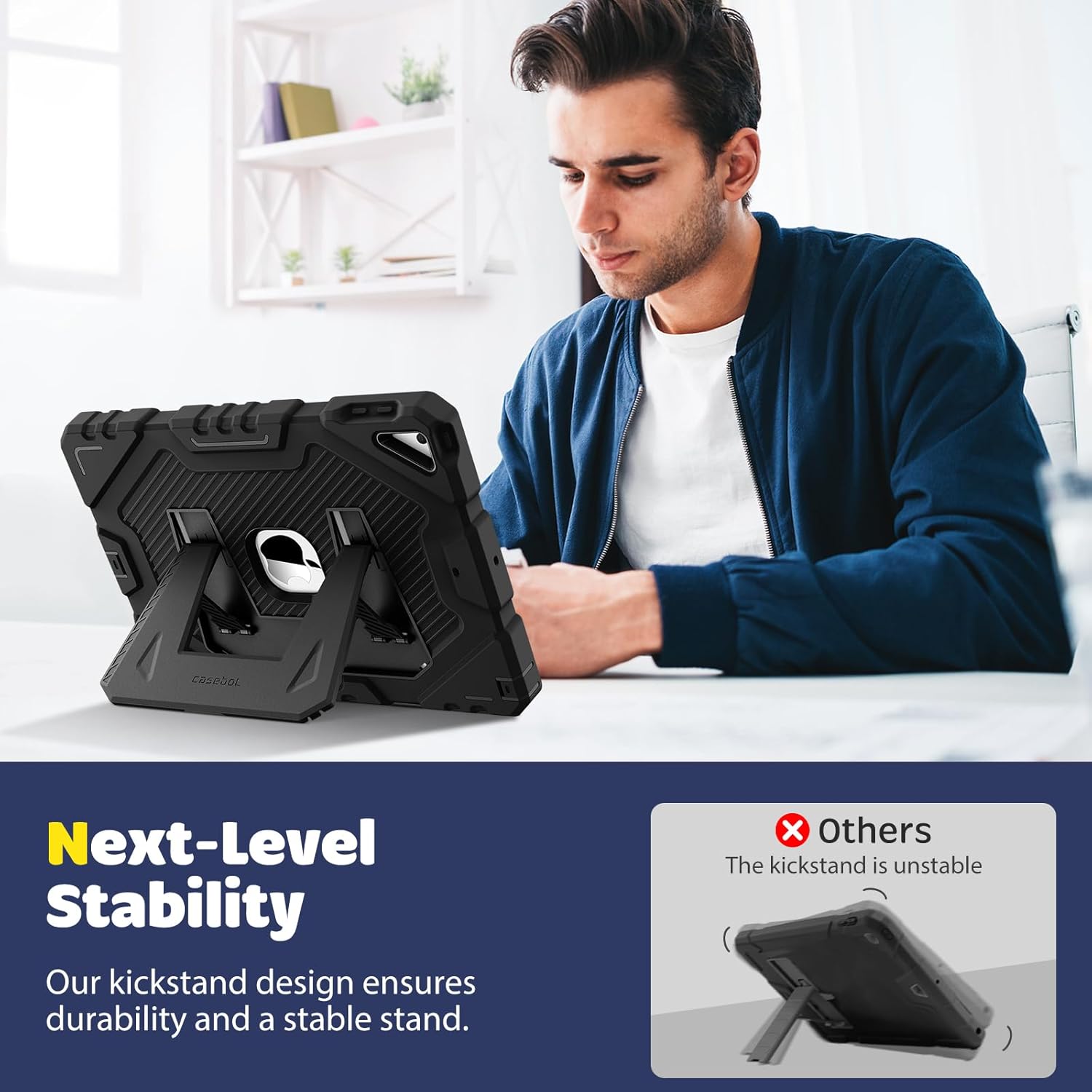 Thumbnail 3 de FINTIE Kids Rugged Case for iPad 9th/8th/7th Gen 10.2-inch (Black) with Built-in Kickstand