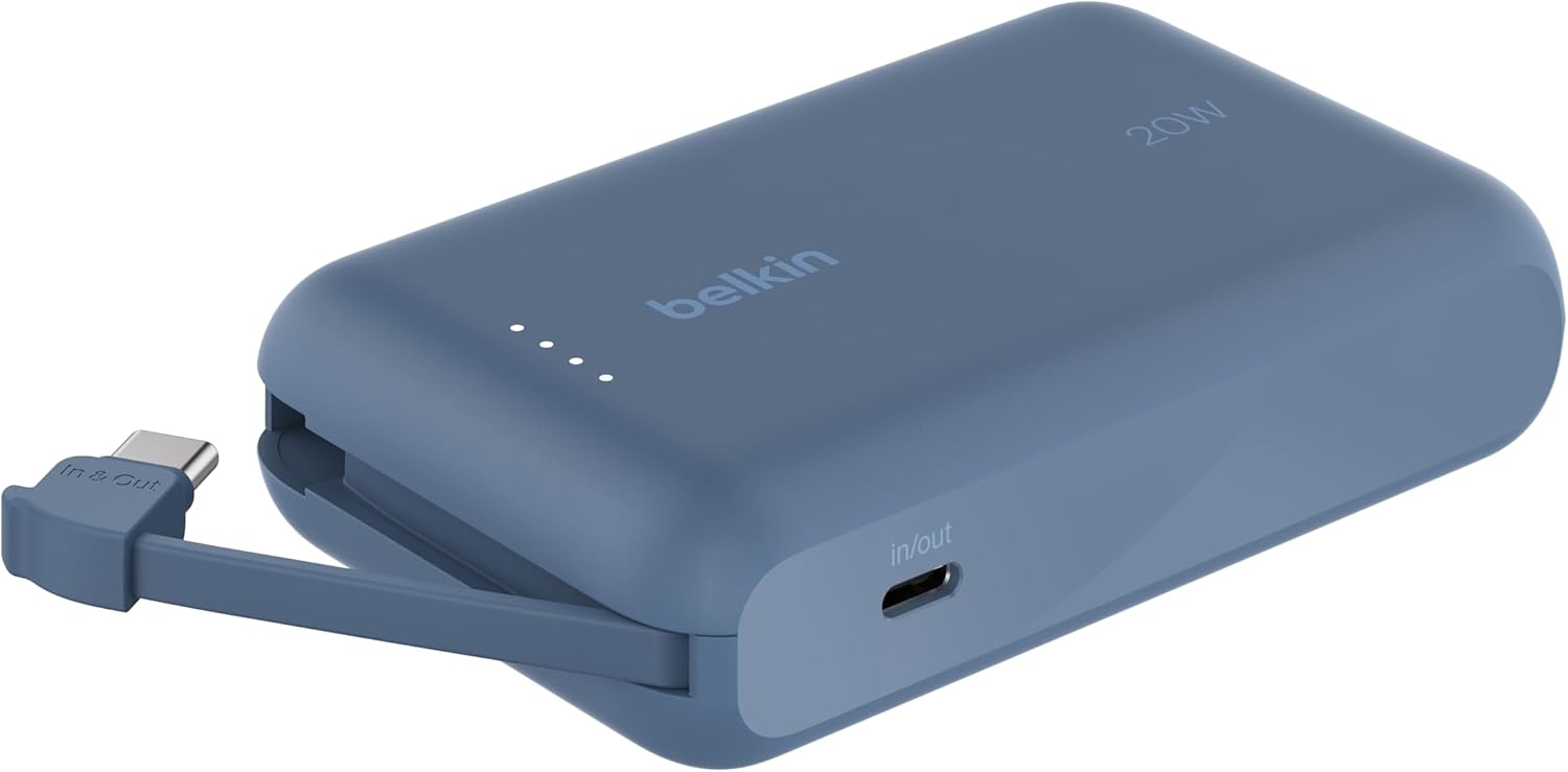 Detalle de Belkin BoostCharge power bank 10.000 mAh con cavo integrato e PD 20 W