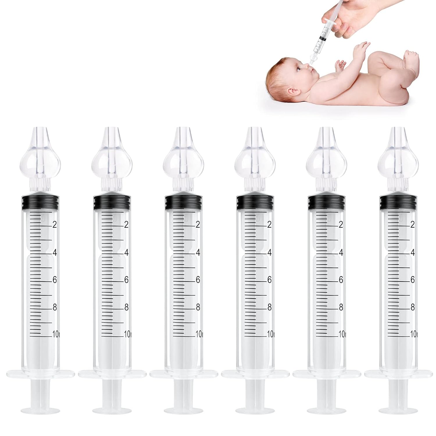 Thumbnail 1 de Vicloon Baby Nasendusche (6er Set, 10 ml) – tragbare Nasenspüler aus 100% Silikon für Babys