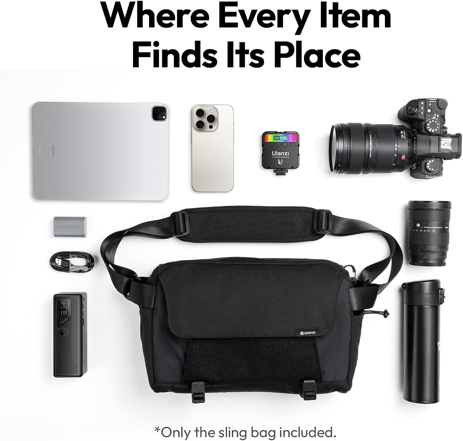 Thumbnail 1 de ULANZI Camera Bag (SLR/DSLR Small) – lightweight waterproof camera sling for mirrorless and DSLR