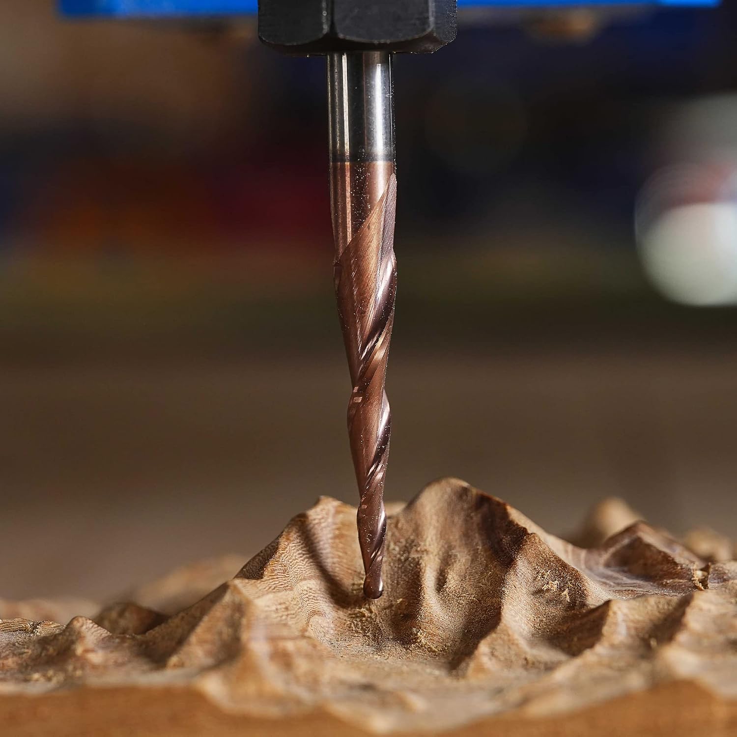 Detalle de SpeTool R0.25-D6-G konisk kulfräs med 6 mm skaft och två skär