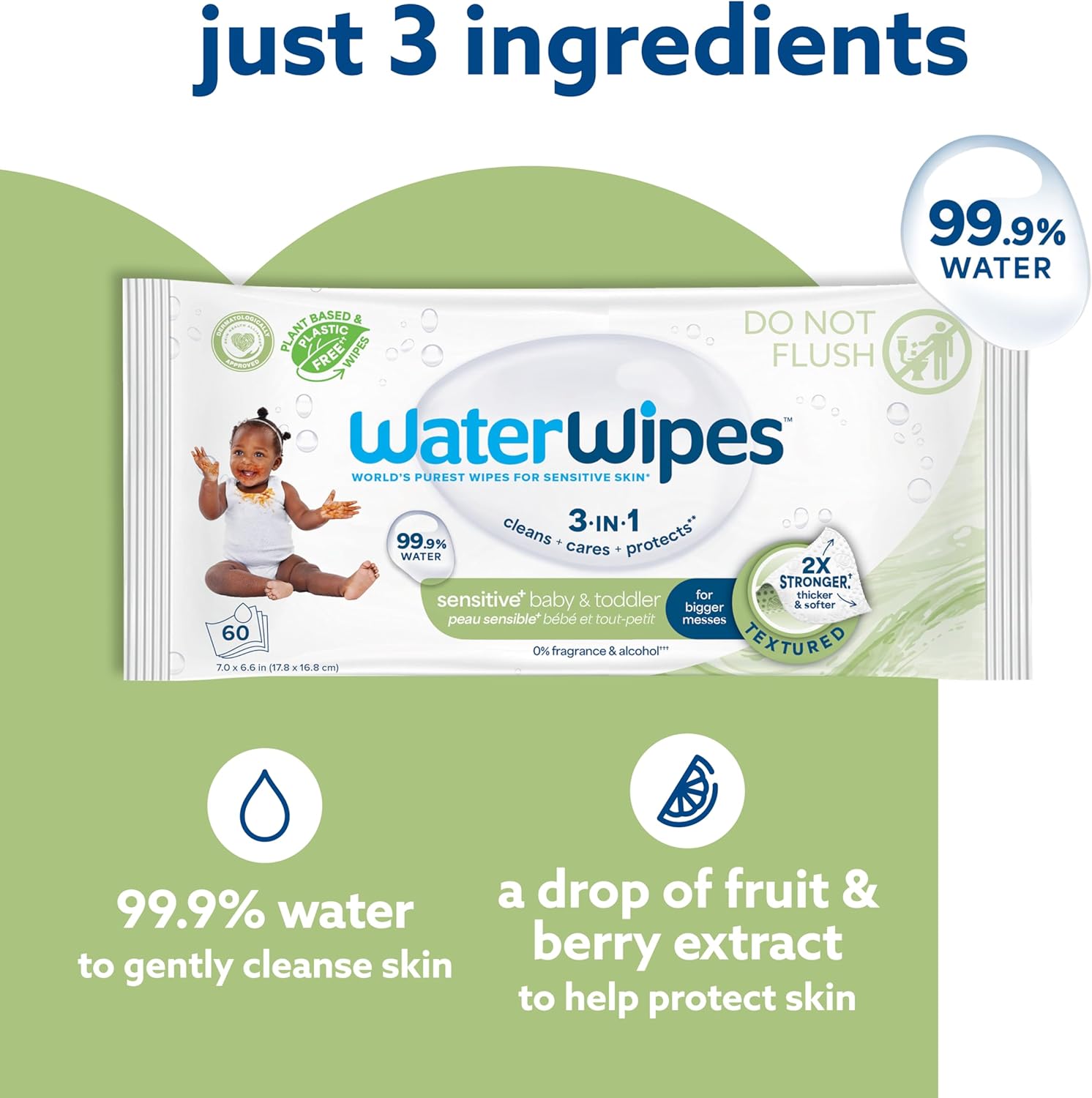 Thumbnail 3 de WaterWipes Sensitive+ wipes 540 count