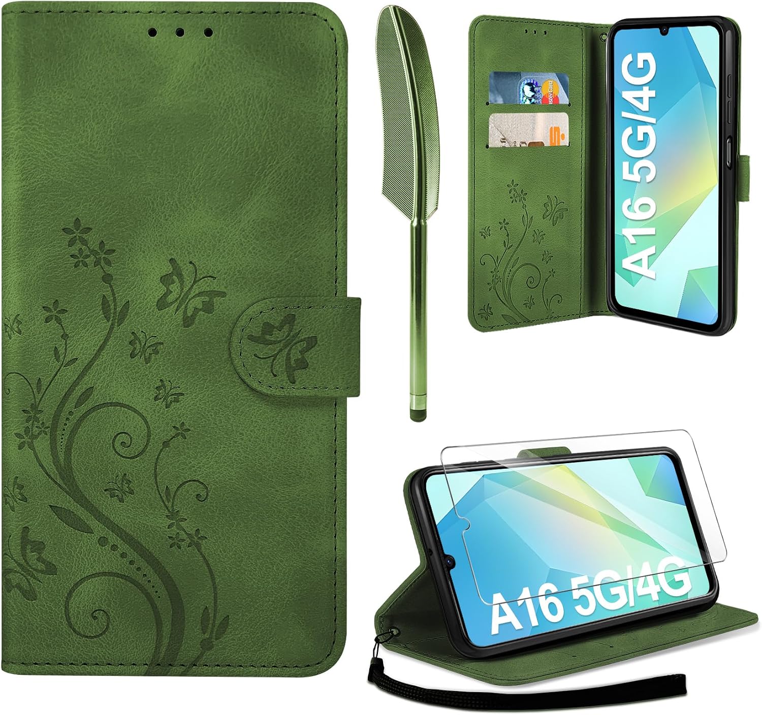 Imagen de AROYI Wallet Case for Samsung Galaxy A16 5G/4G — PU Leather, Card Slots & Stand en OfertitasTOP