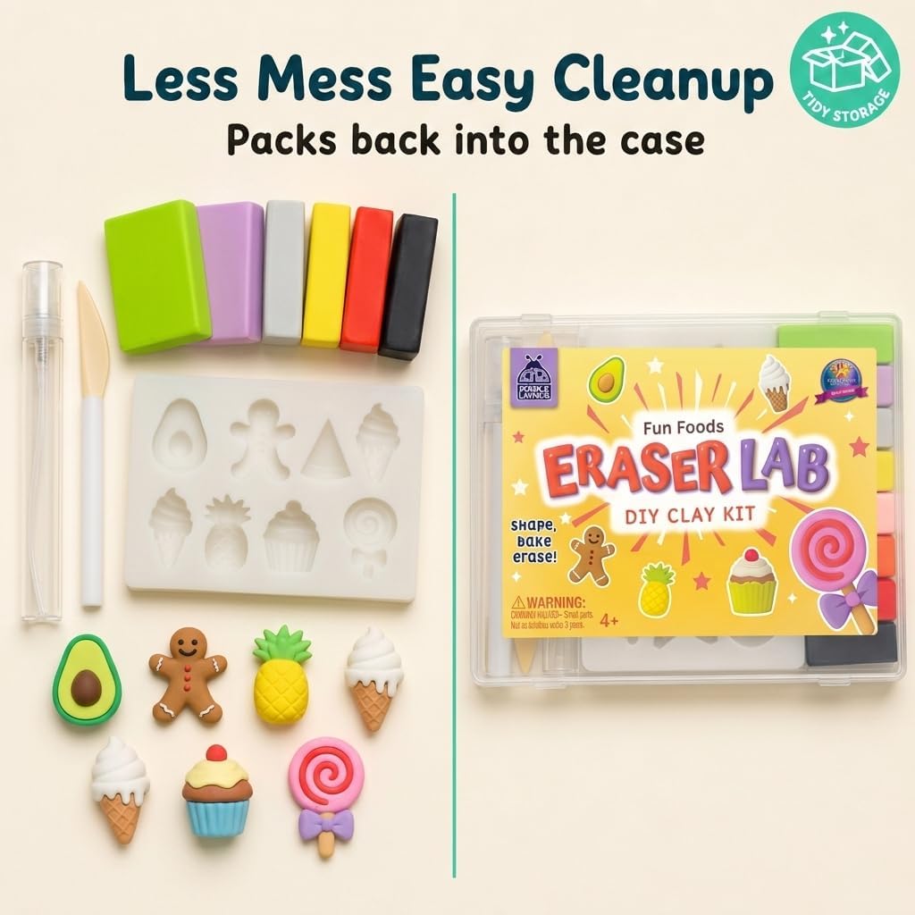 Thumbnail 6 de Eraser Lab Make Your Own Erasers for Kids – Fun Food Theme DIY Kit