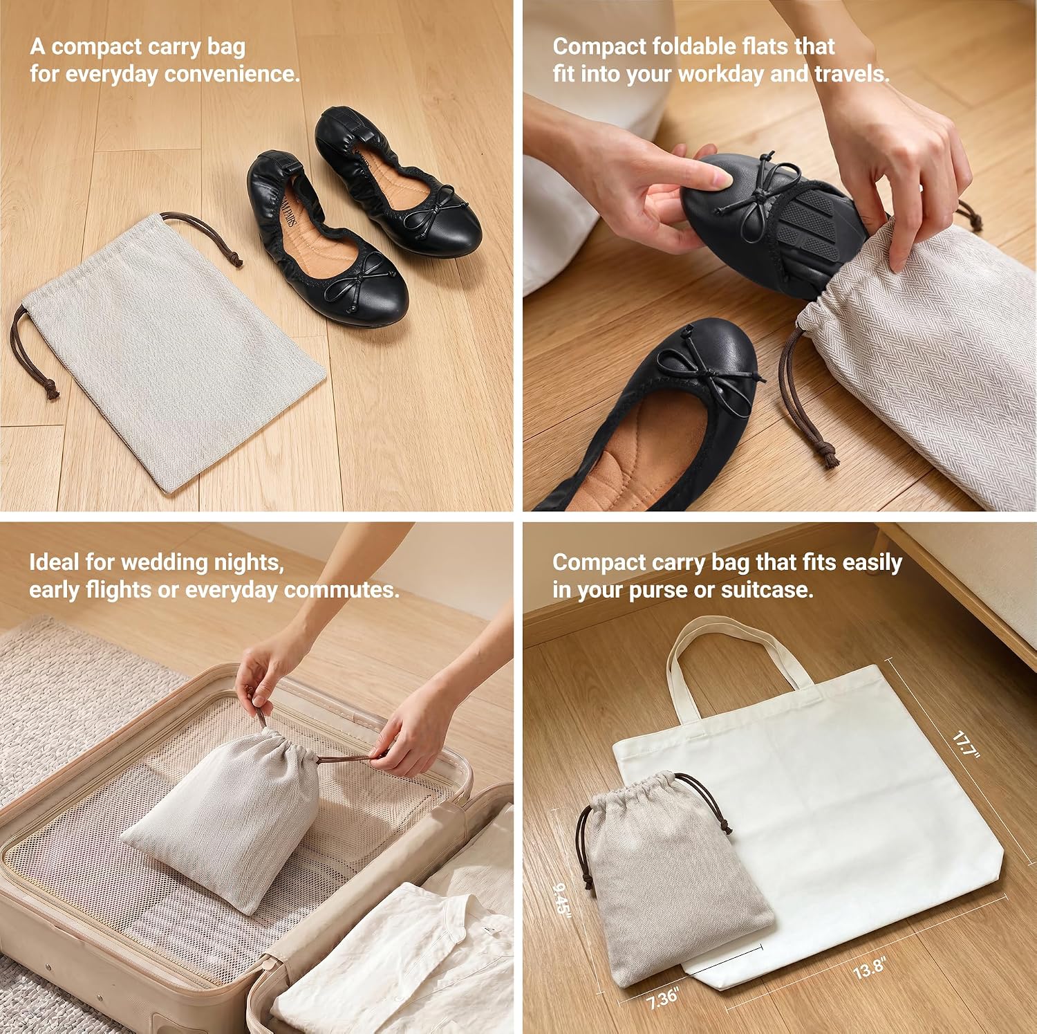 Thumbnail 4 de DREAM PAIRS Foldable Ballet Flats 1 Pair đź‘