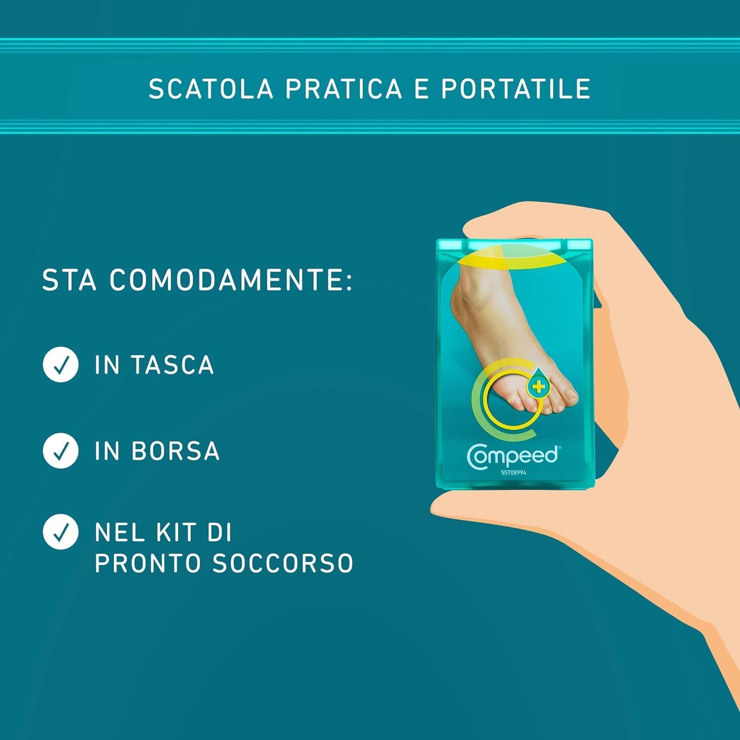 Detalle de Compeed plastry na odciski, średnie, hydrokoloidowe i wodoodporne, 10 szt.