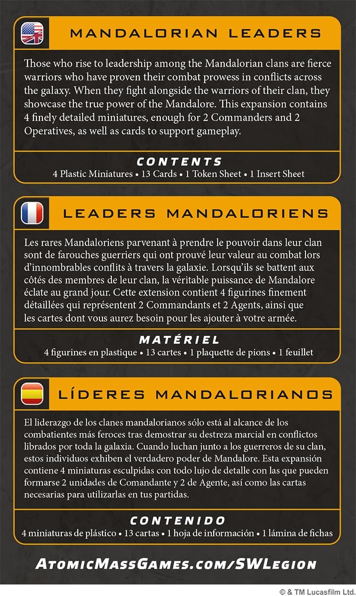 Thumbnail 3 de Asmodee Star Wars: Legion – Mandalorian Leaders, uitbreiding met 4 miniaturen