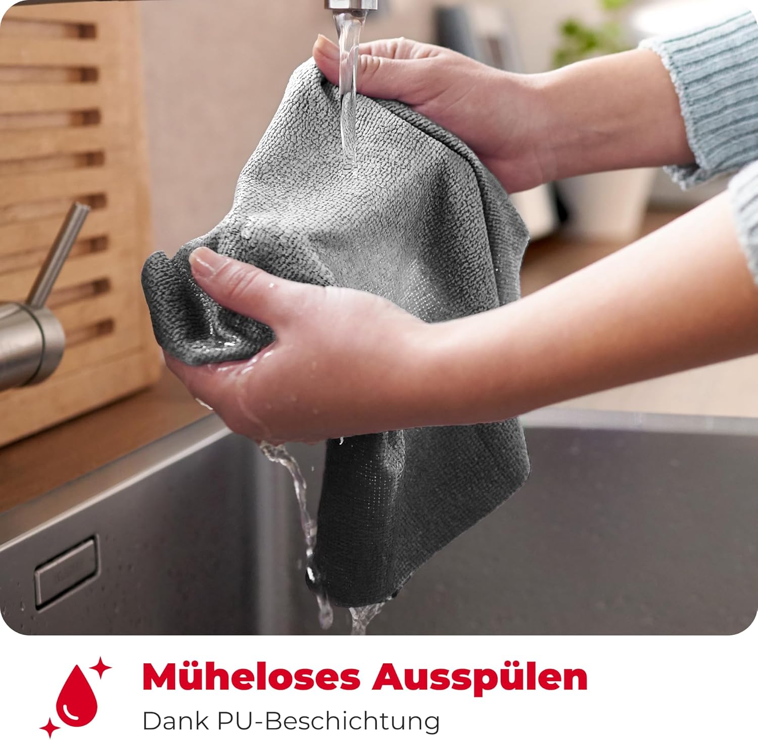 Thumbnail 4 de Vileda Actifibre Soft Universal – 10er Set Mikrofaser-Tücher für streifenfreie Reinigung ohne Chemie