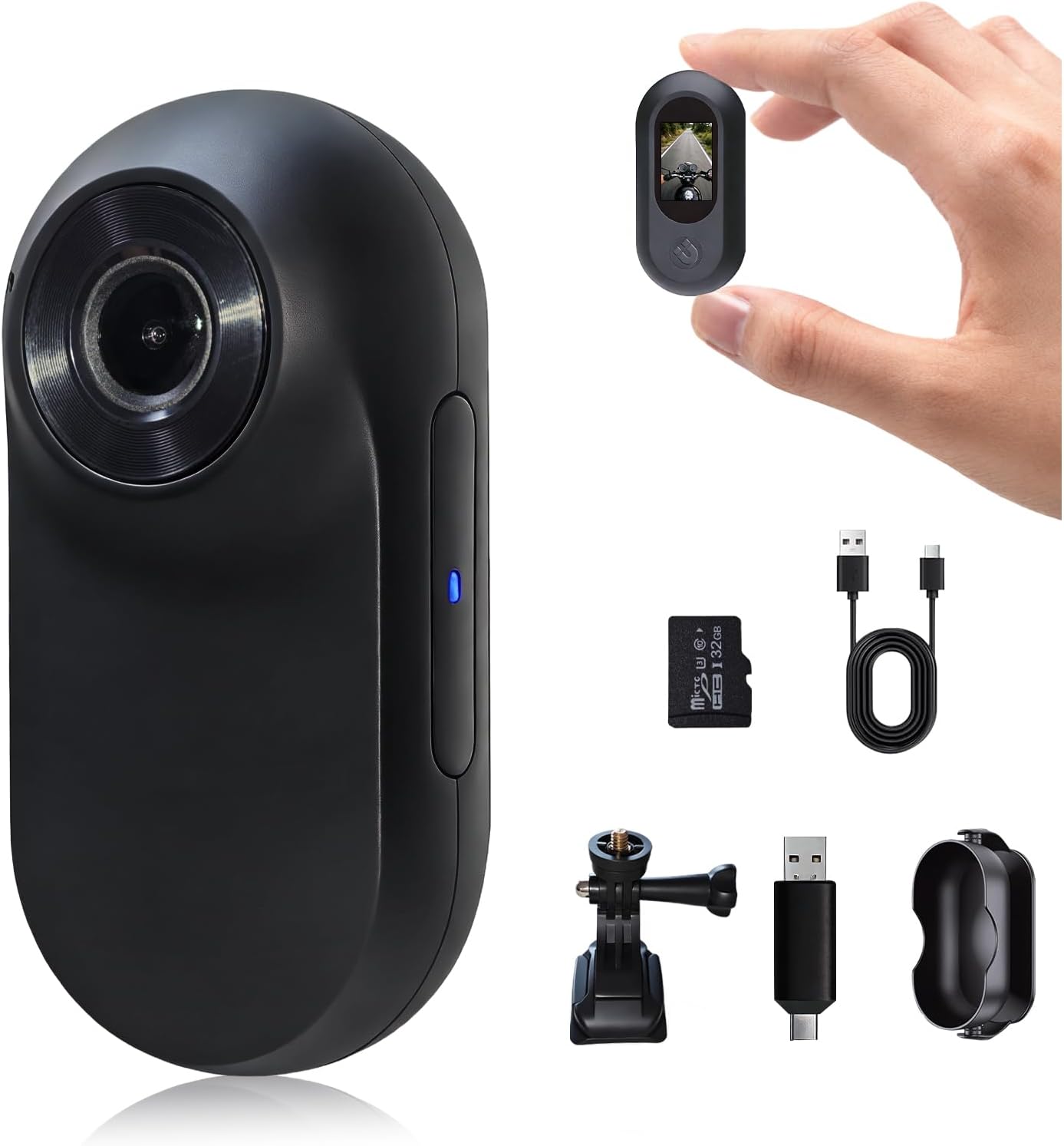 Detalle de HOFAOUG Mini Action Cam 1 pollice 32GB