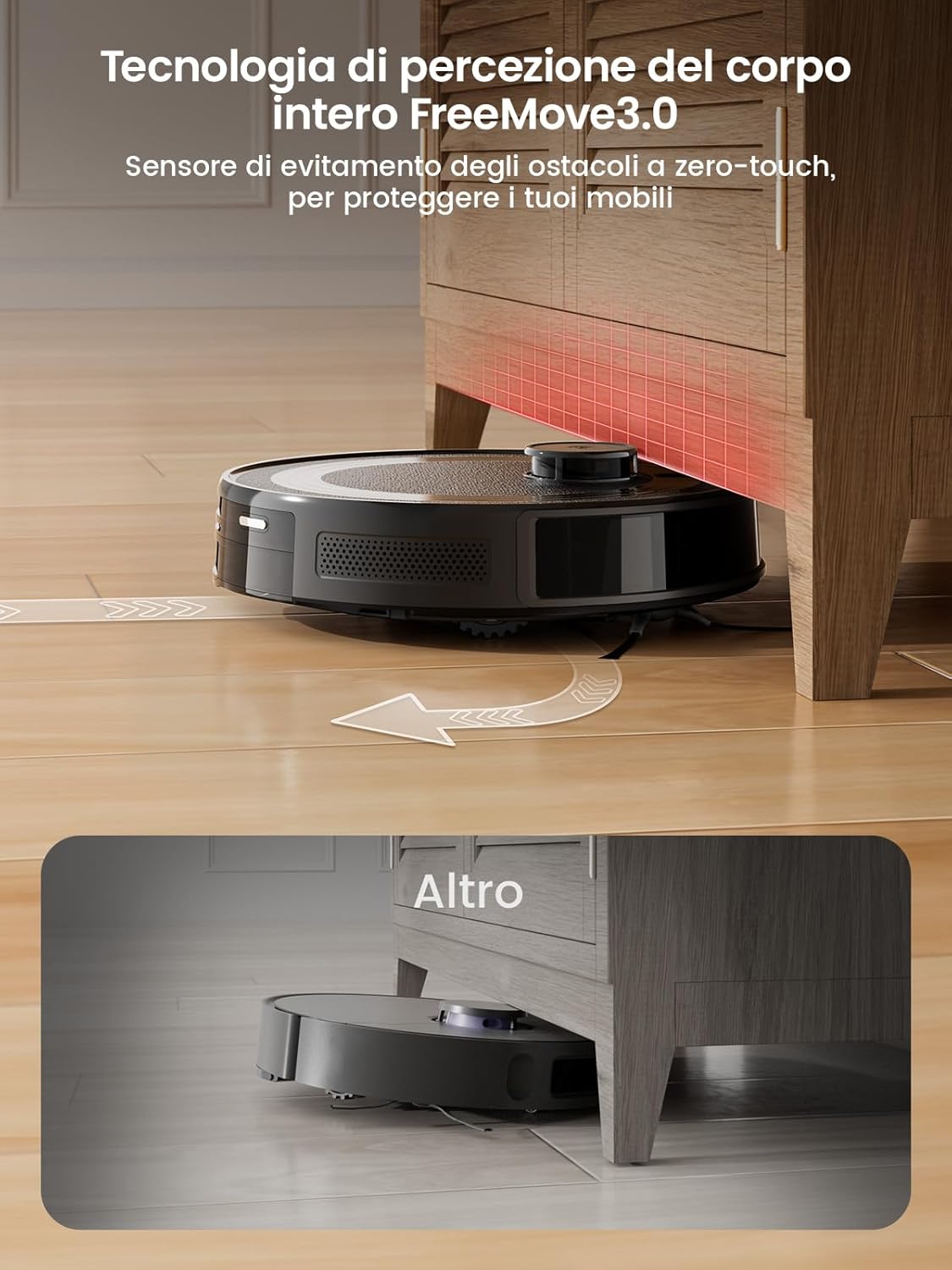 Thumbnail 2 de Lefant M2S:Robot Aspirapolvere Lavapavimenti con Mappatura Laser dToF e 10000 Pa