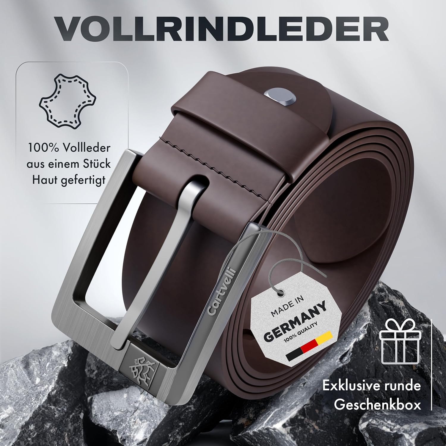 Thumbnail 2 de Cartvelli Premium Ledergürtel Herren 40mm