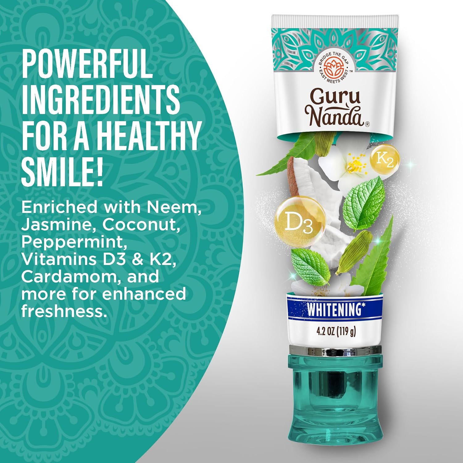 Detalle 2 de GuruNanda Hydroxyapatite Toothpaste 4.2 oz 🦷