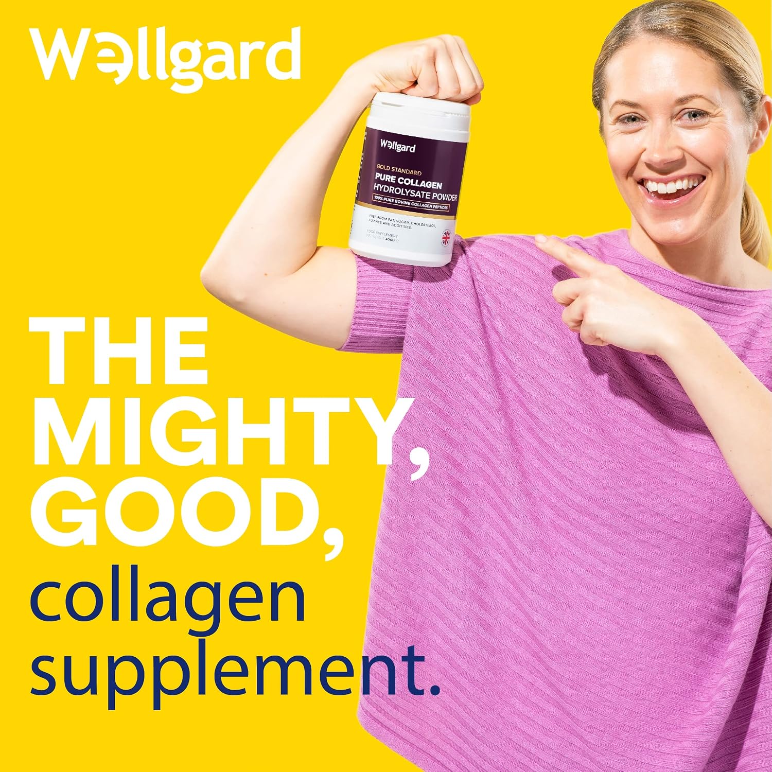 Detalle de Wellgard Collagen Powder: Bovine Peptides with High Levels of 8 Essential Amino Acids, Halal & Kosher, Made in the UK