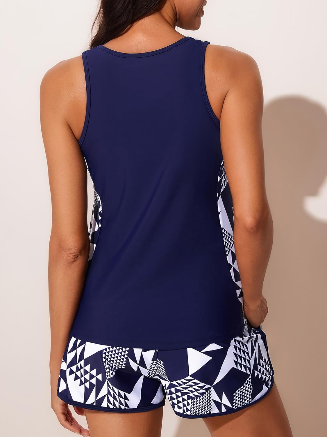 Thumbnail 1 de Summer Mae Blouson Tankini Swimsuits for Women (Tummy Control) Two-Piece with Swim Shorts & Pockets