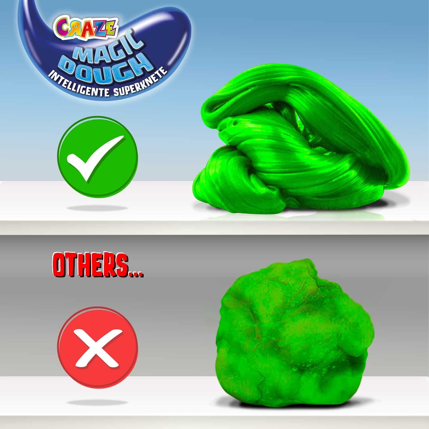 Thumbnail 6 de Magic Dough Craze 12826 Super Mastic Intelligent – pâte magique pour enfants (sirène), couleurs assorties