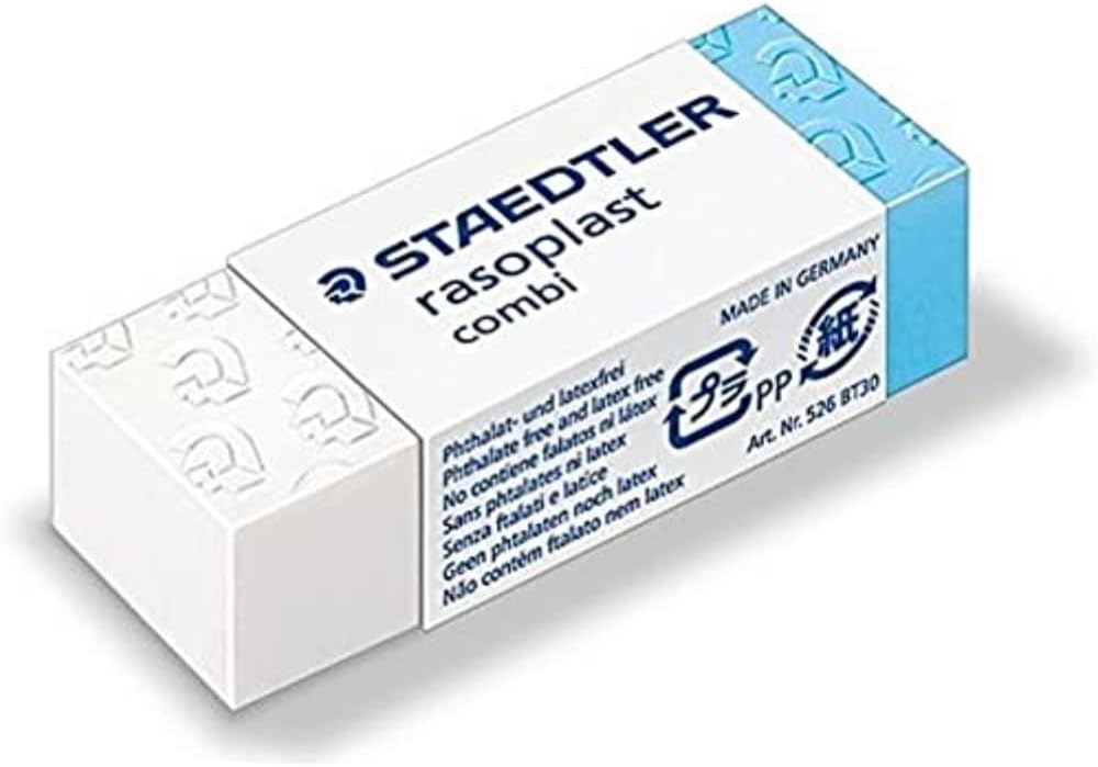 Staedtler 526BT30 – niebieska gumka do atramentu z przesuwanym mankietem