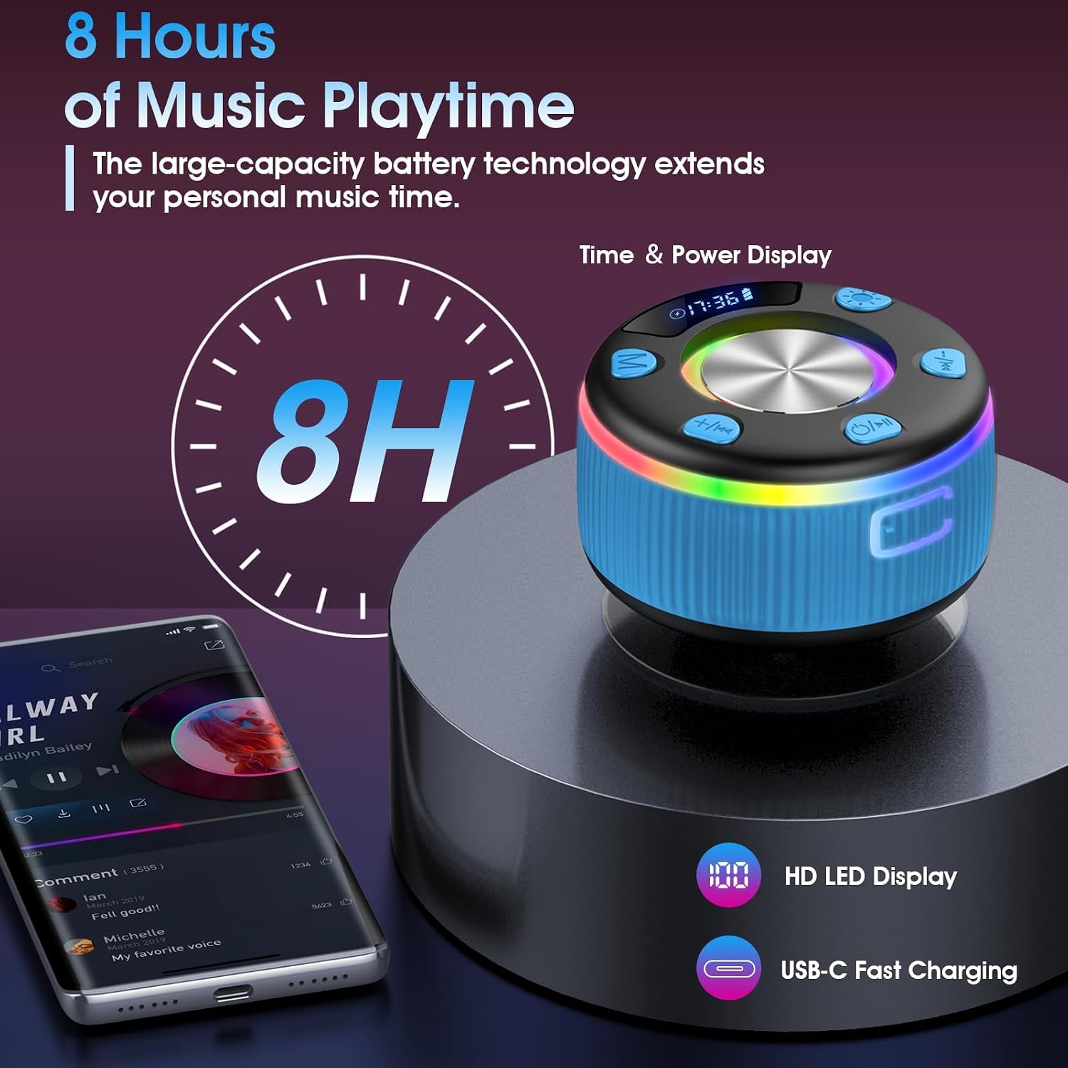Thumbnail 6 de dotn Bluetooth Shower Speaker with IPX7 Rating