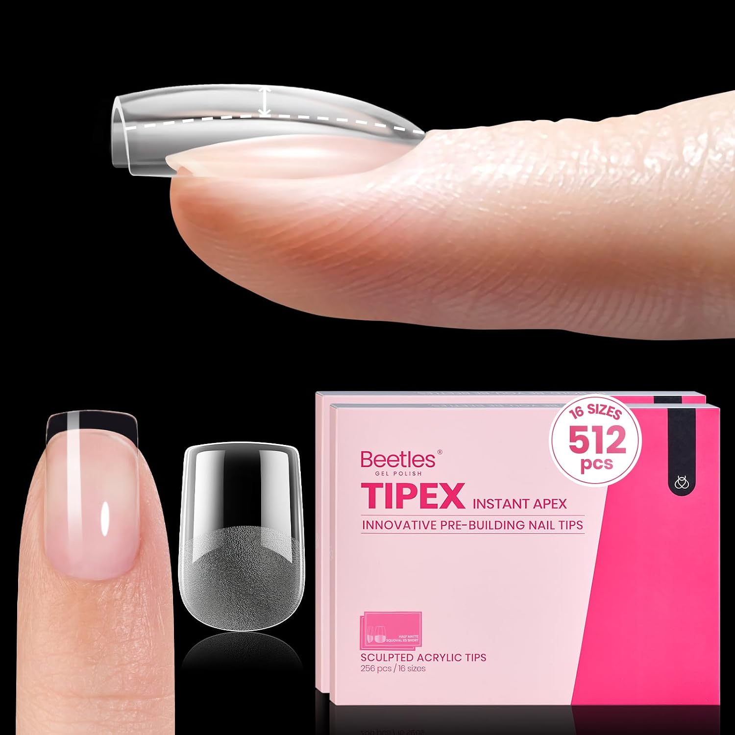 Thumbnail 6 de Beetles Tipex Instant Apex Nail Tips 512 pcs 💅