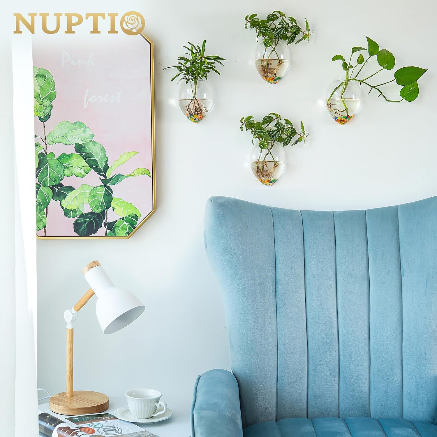 Detalle 2 de NUPTIO Vasi da Parete per Piante sospese Set da 4