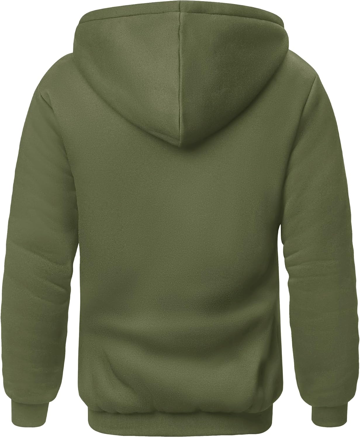 Detalle de SCODI Men's Zip-Up Hoodie, Sherpa-Lined
