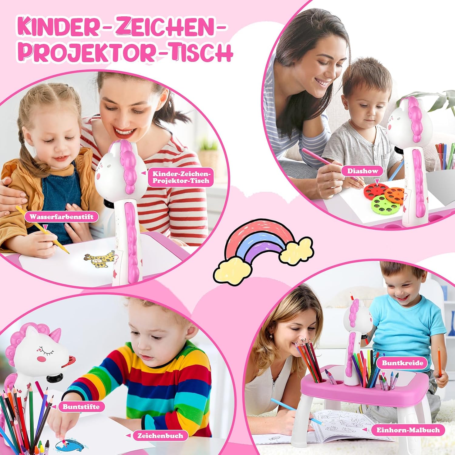 Thumbnail 4 de Einhorn Zeichenprojektor für Mädchen 72 Motive