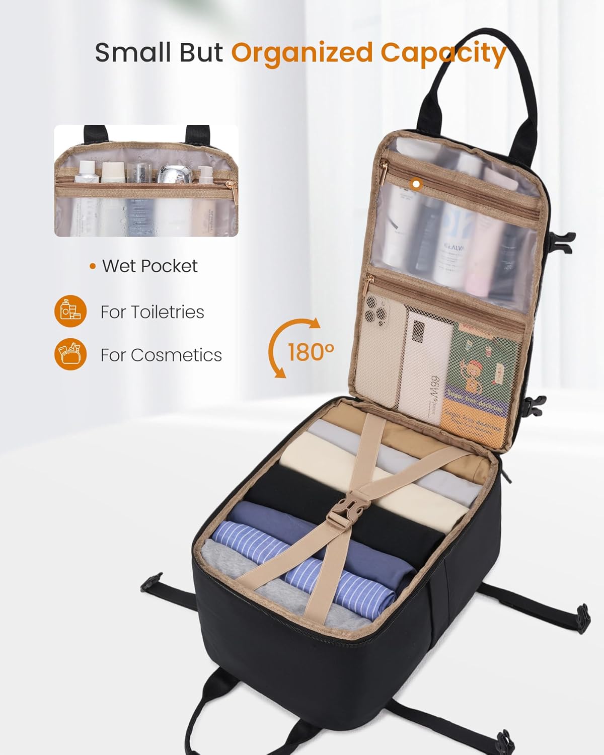 Thumbnail 3 de LOVEVOOK Ryanair Cabin Bags 40x20x25 Underseat Carry On Travel Backpack – 20L
