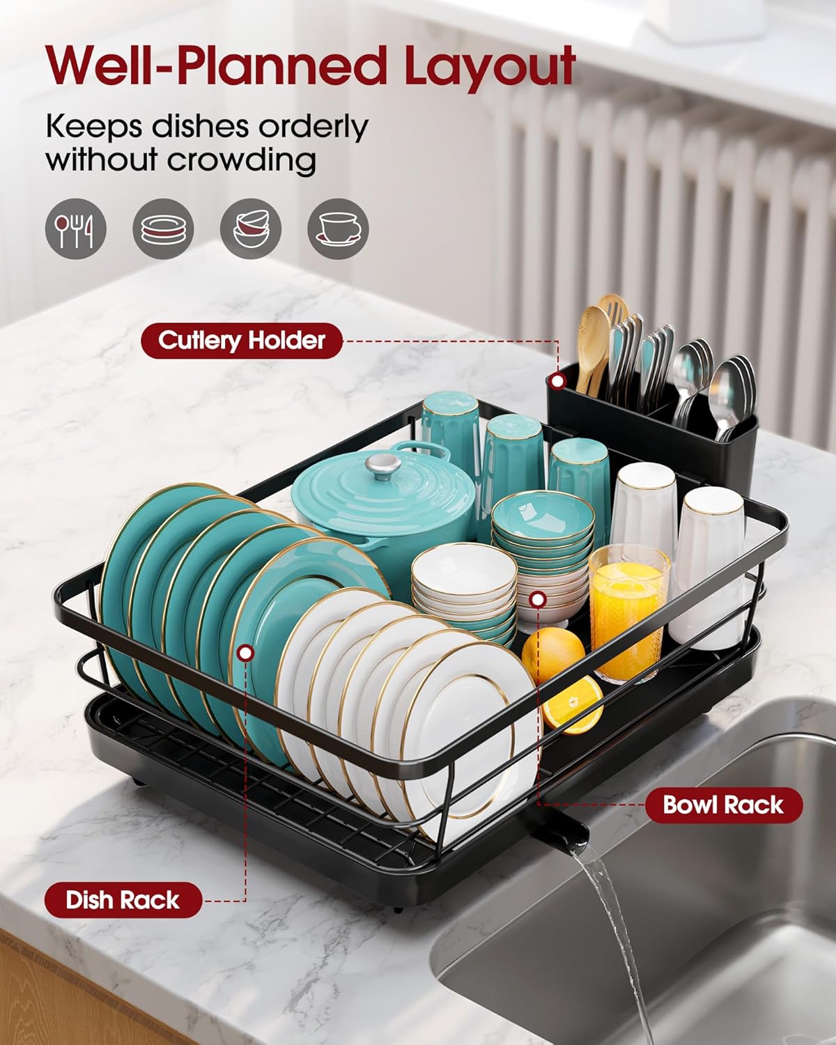 Detalle 2 de Sakugi Stainless Steel Dish Drying Rack