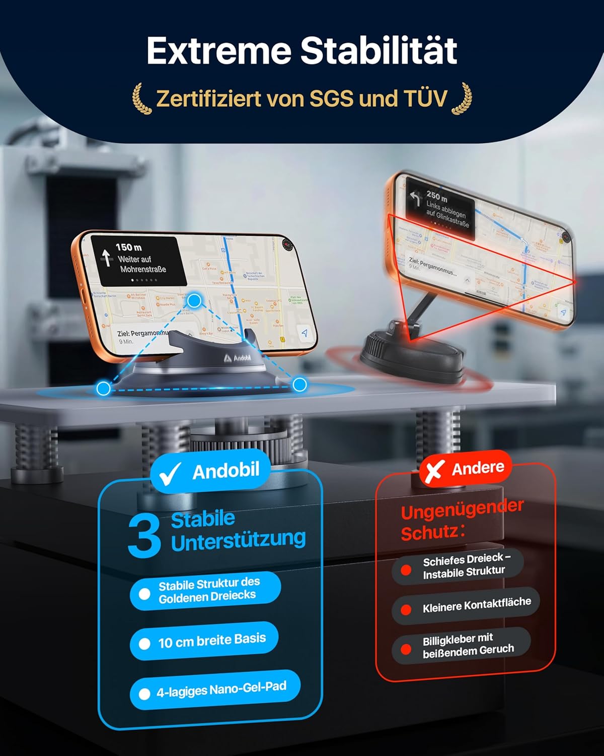 Detalle 2 de andobil 2026 Upgrade Handyhalterung Auto 360°