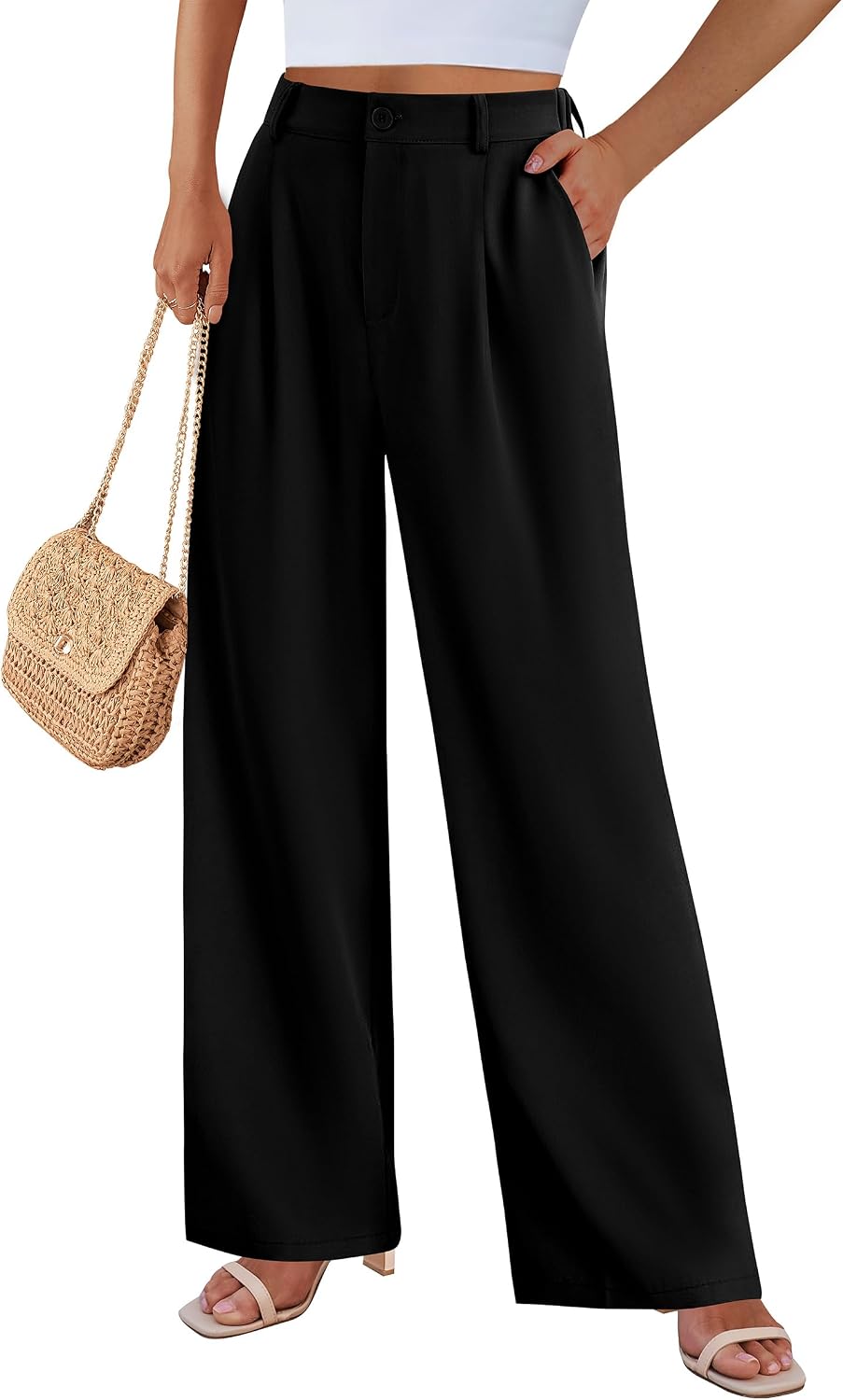 Thumbnail 3 de PRETTYGARDEN Women’s Wide Leg Pants — High-Waisted Business Casual Palazzo Work Trousers with Pockets