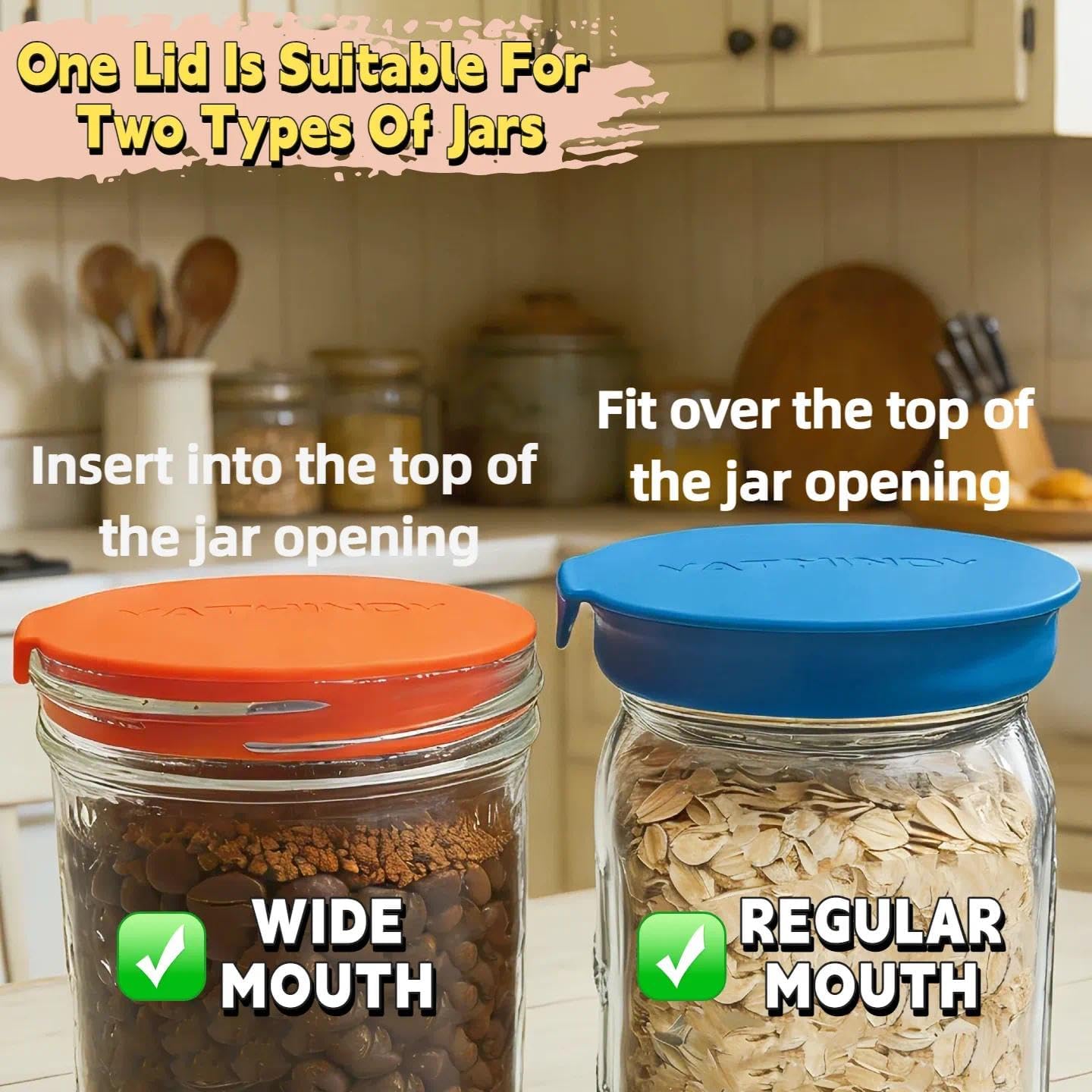 Thumbnail 1 de Original Creator Silicone Mason Jar Lids
