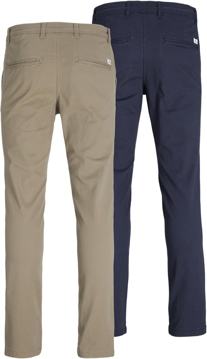 Detalle 2 de JACK & JONES Herren Chino Hose – 2er-Pack Slim Fit