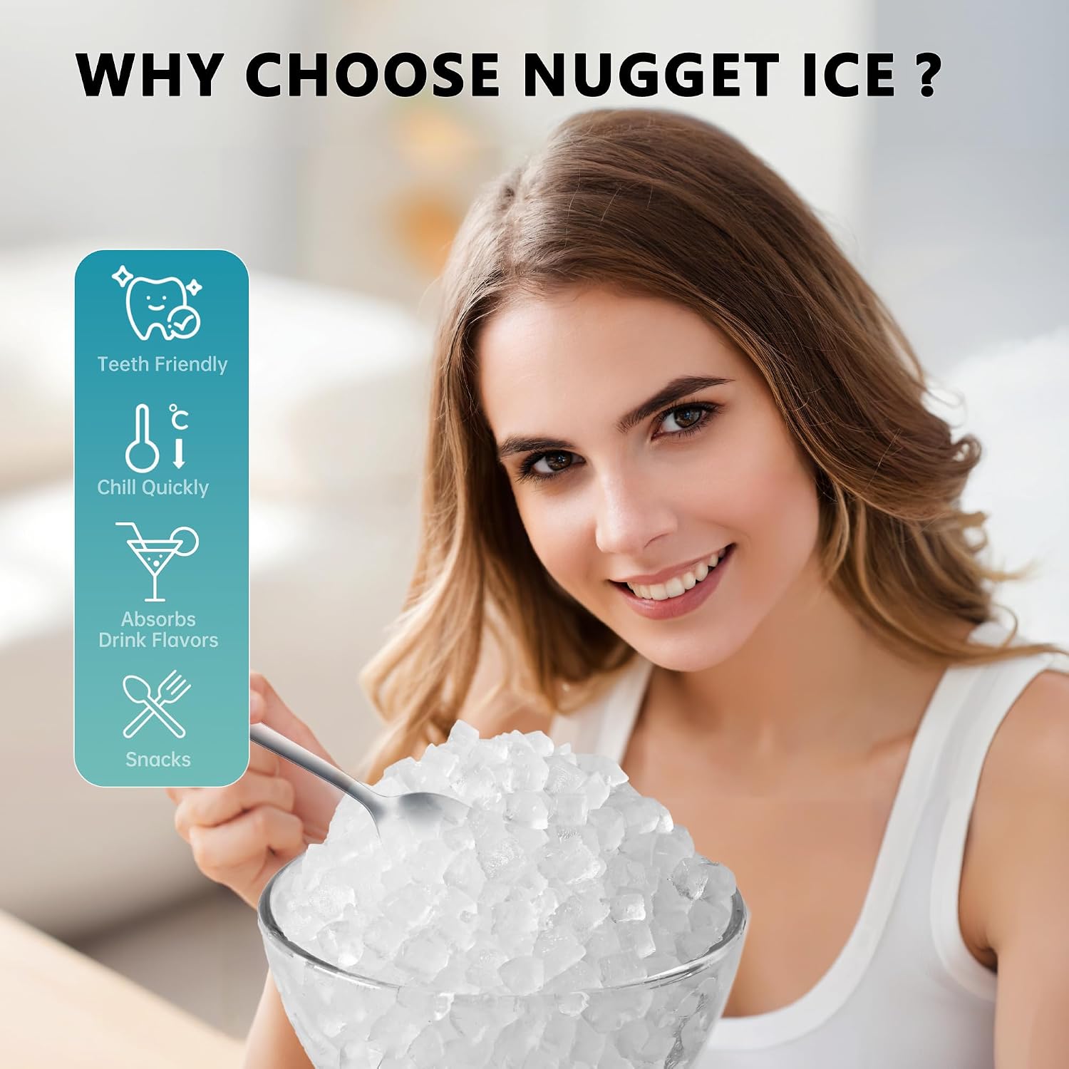 Thumbnail 3 de EUHOMY Nugget Ice Maker 34 lb Capacity