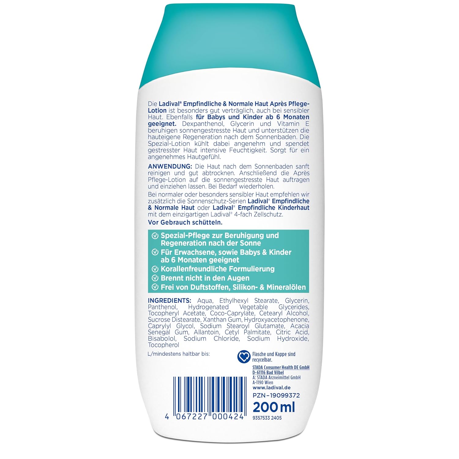 Thumbnail 1 de Ladival Empfindliche & Normale Haut Après Pflege-Lotion – After Sun Repair 200 ml