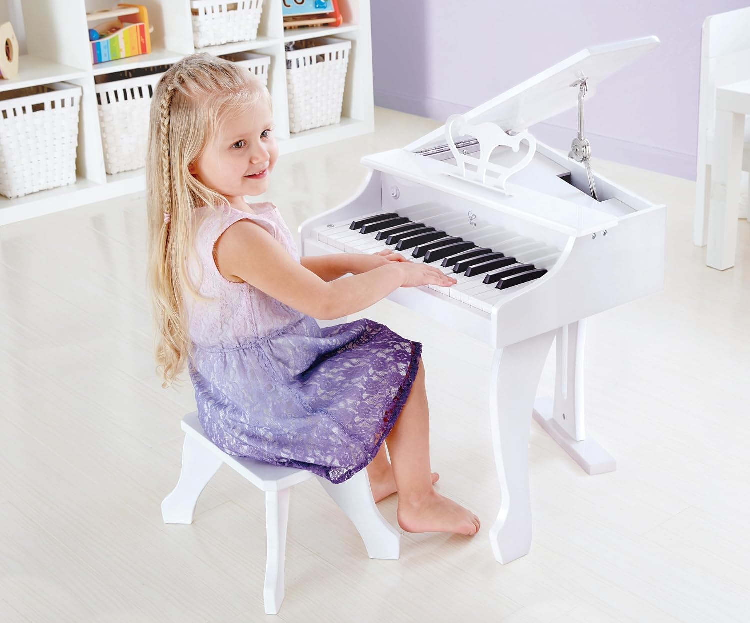 Detalle 2 de Hape Piano à queue 30 touches Blanc 🎹