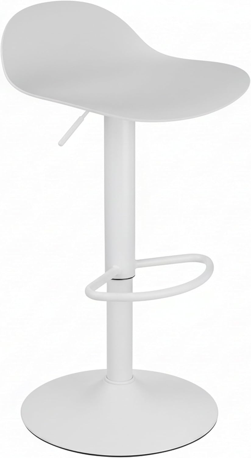 Detalle de Baroni Home Sgabello girevole con Altezza Regolabile – 40x40x64-86 cm, Bianco