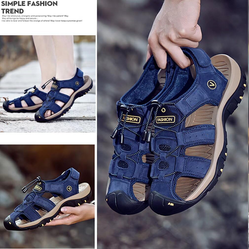 Thumbnail 6 de ZYLDK Sports Outdoor Sandals – Lightweight leather trekking sandals for men