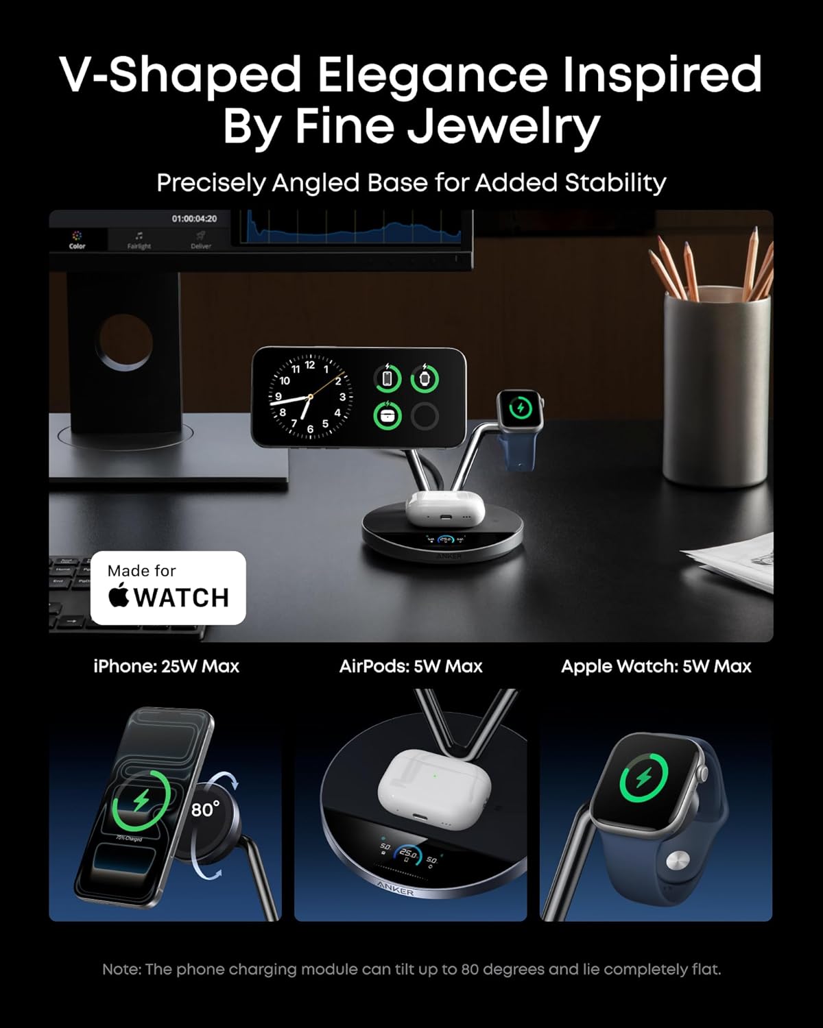 Thumbnail 6 de Anker Prime MagSafe Charger: 3-in-1 Wireless Dock with Live Display and TEC Active Cooling