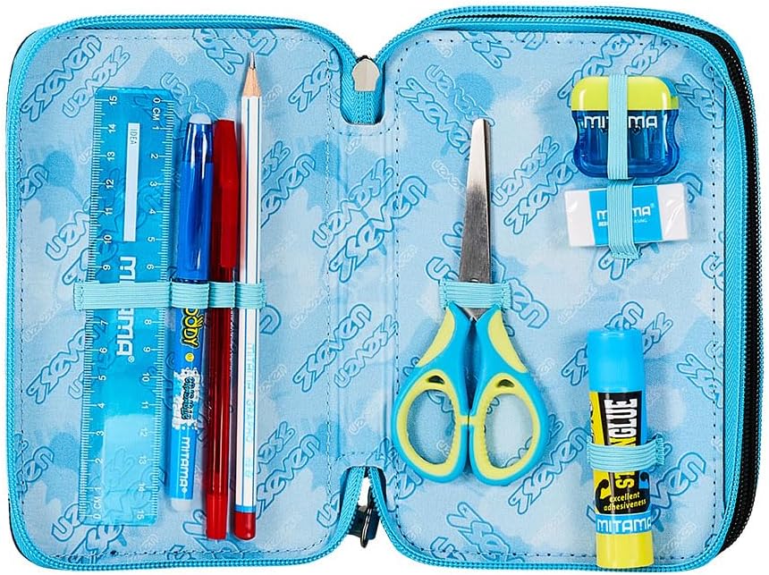 Thumbnail 2 de Seven Trousse à 3 Compartiments Bleu – 44 pièces pour l’école et les loisirs