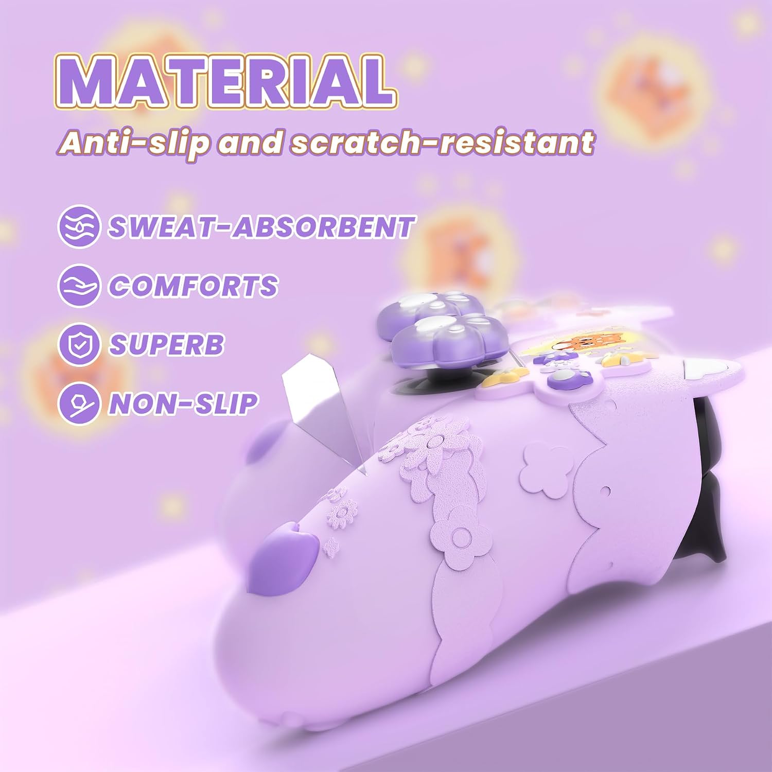 Detalle de PlayStation controller silicone cover with panda grip