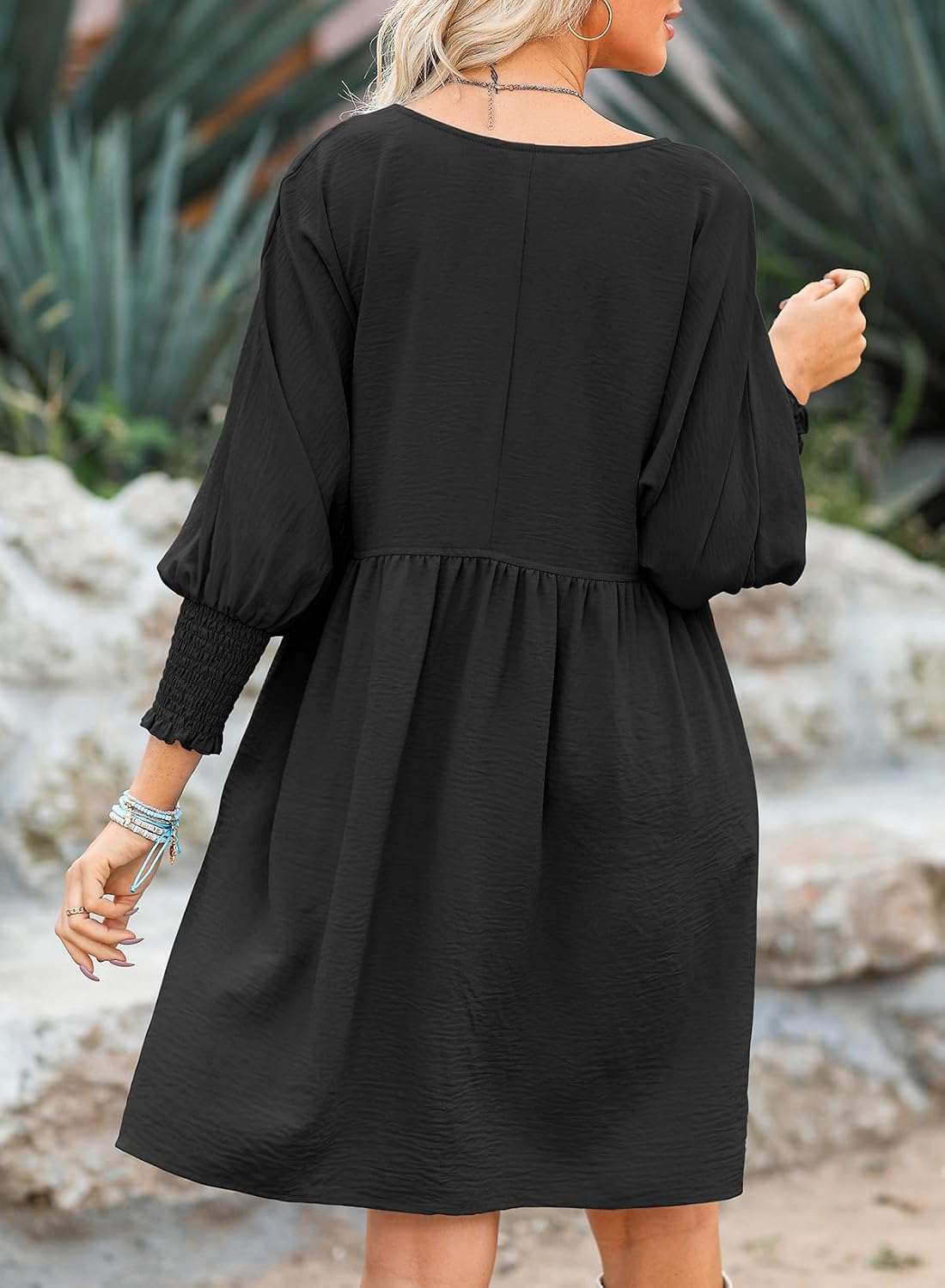 Thumbnail 6 de Dokotoo Women’s Casual Tunic Dress (Empire Waist, Short Sleeve Babydoll Style)