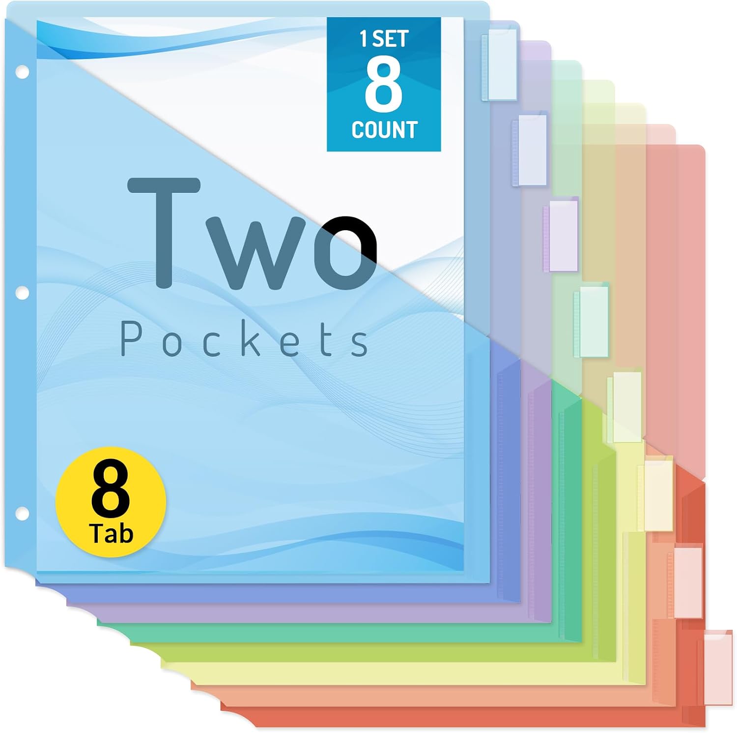 Thumbnail 6 de Forvencer Binder Dividers, 8 Tabs