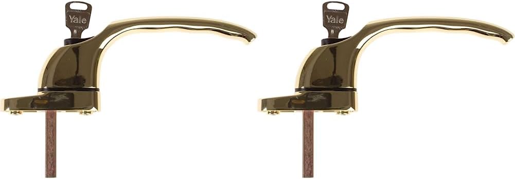 Detalle de Yale P-YWHLCK40N-WH Universal Window Handle – White, 40mm spindle, lockable