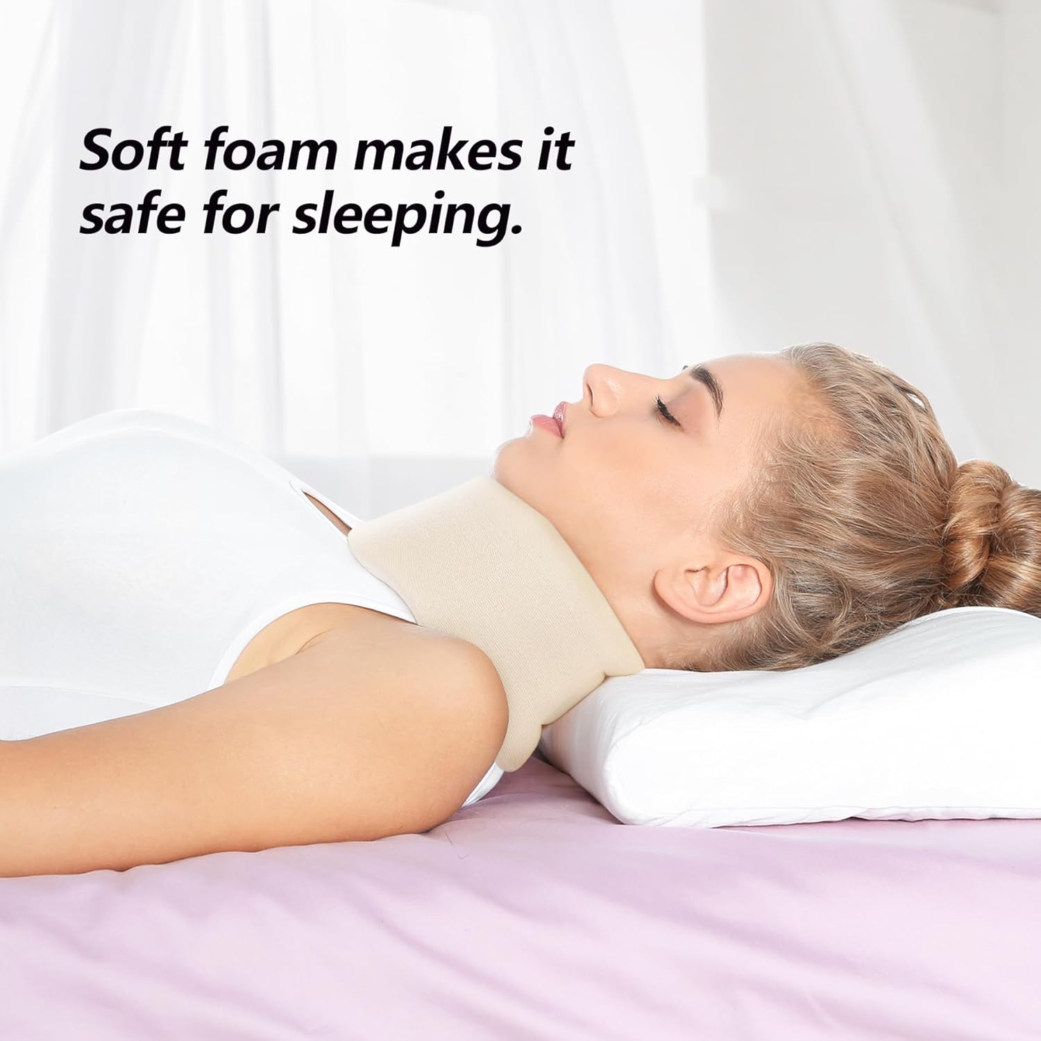 Thumbnail 3 de Cozyhealth Soft Foam Neck Brace: Adjustable Cervical Collar for Pain Relief and Sleep Support