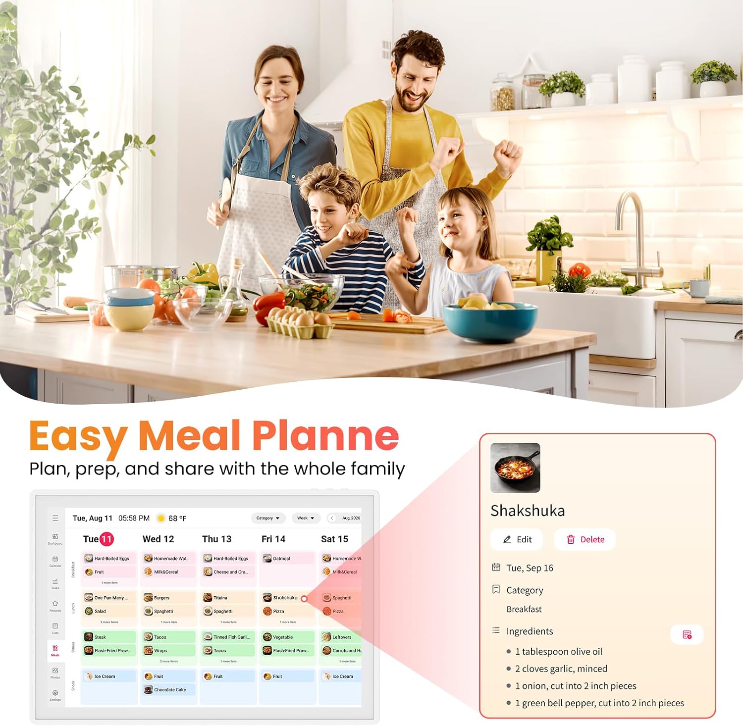 Thumbnail 6 de Skyzoo 16-Inch Digital Calendar Touchscreen for Chores and Meal Planning
