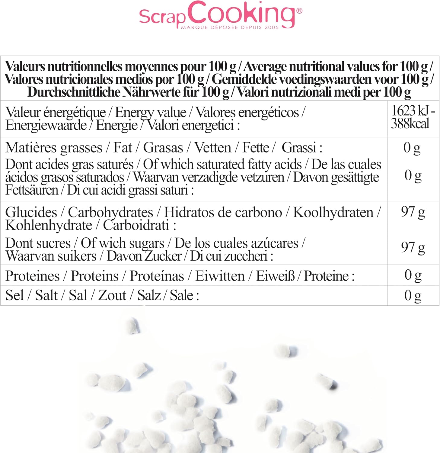 Detalle de ScrapCooking 4555 – cukier perłowy 130 g do dekorowania wypieków